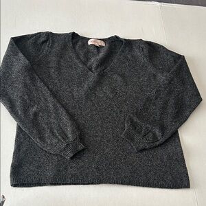 Philosophy Women's Charcoal V-Neck Sweater